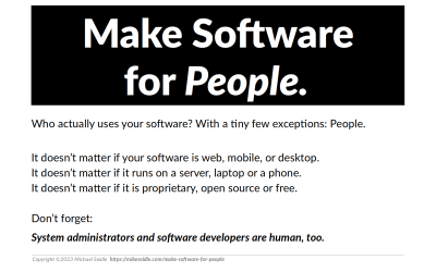 Make Software for People